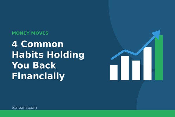 4 Common Habits Holding You Back Financially: TCALoans illustration