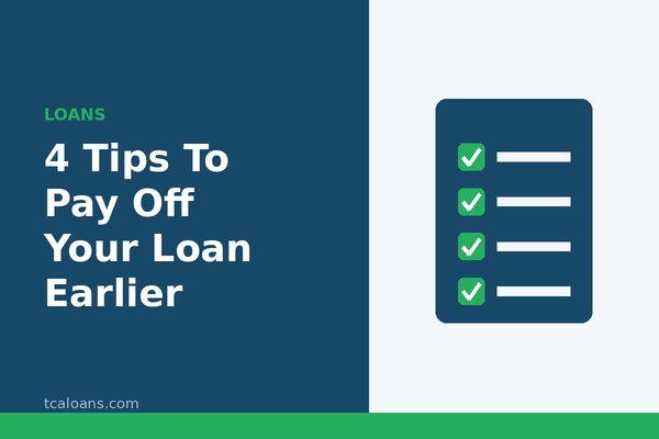 4 Tips To Pay Off Your Loan Earlier: TCALoans illustration