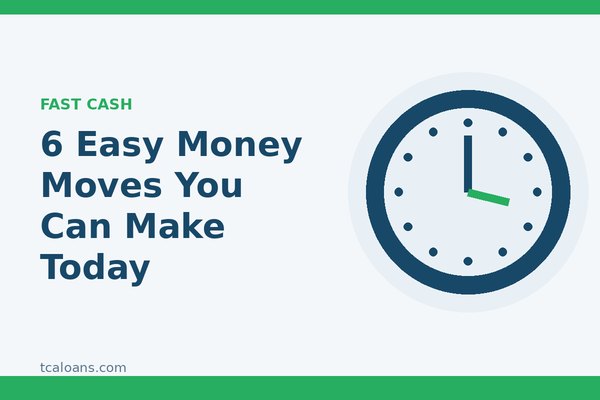 6 Easy Money Moves You Can Make Today: TCALoans illustration