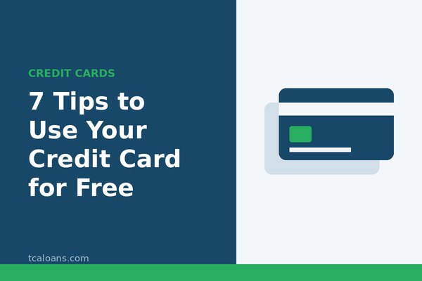 7 Tips to Use Your Credit Card for Free: TCALoans illustration