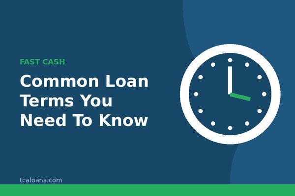 Common Loan Terms You Need To Know: TCALoans illustration