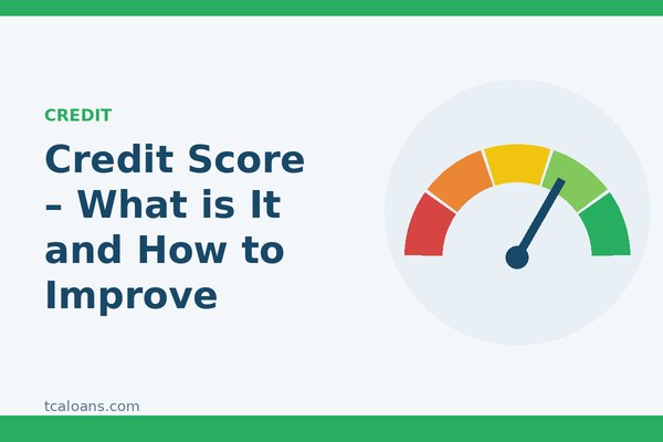 Credit Score – What is It and How to Improve: TCALoans illustration