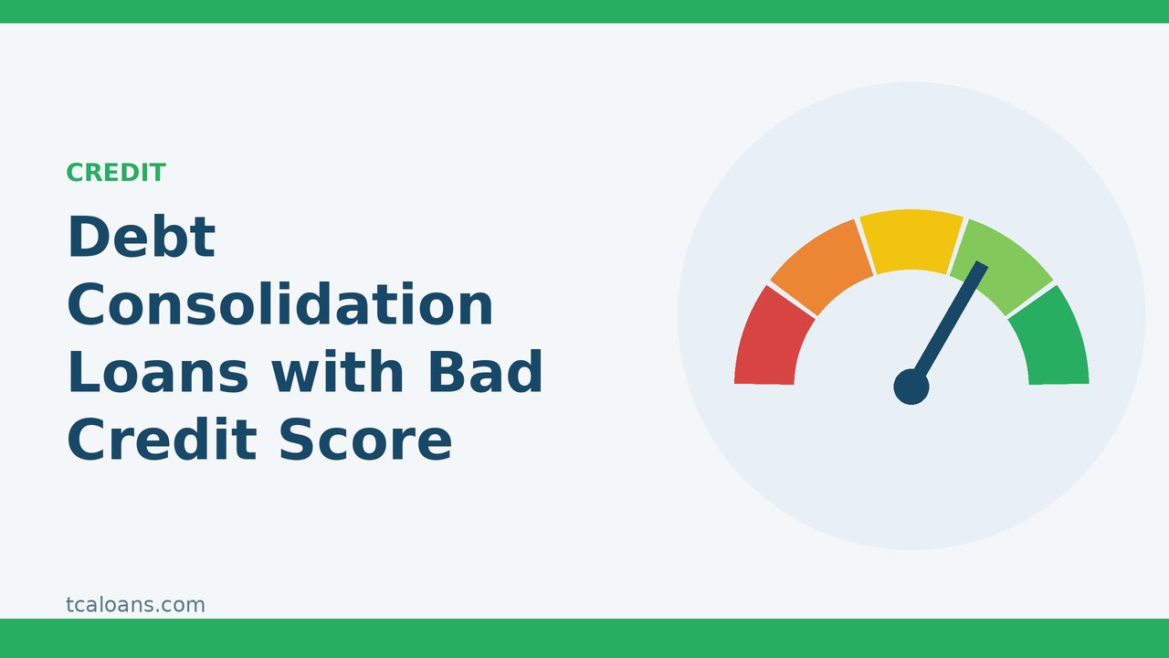 Debt Consolidation Loans with Bad Credit Score: TCALoans illustration