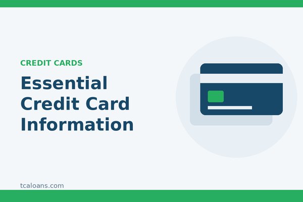 Essential Credit Card Information: TCALoans illustration