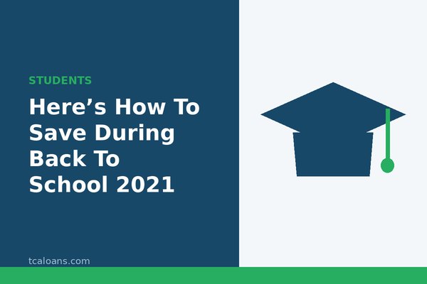 Here’s How To Save During Back To School 2021: TCALoans illustration