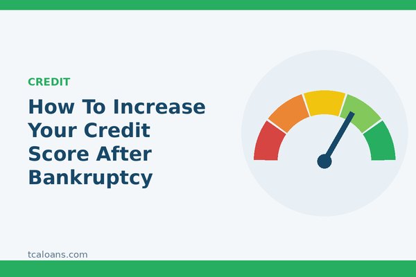 How To Increase Your Credit Score After Bankruptcy: TCALoans illustration