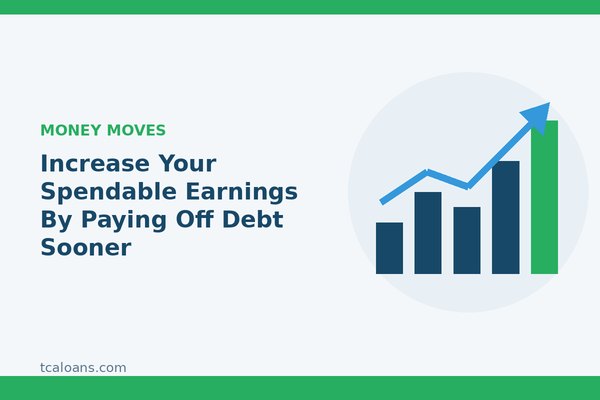 Increase Your Spendable Earnings By Paying Off Debt Sooner: TCALoans illustration