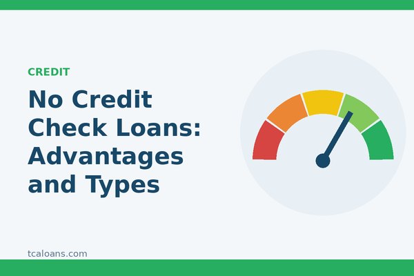No Credit Check Loans: Advantages and Types: TCALoans illustration