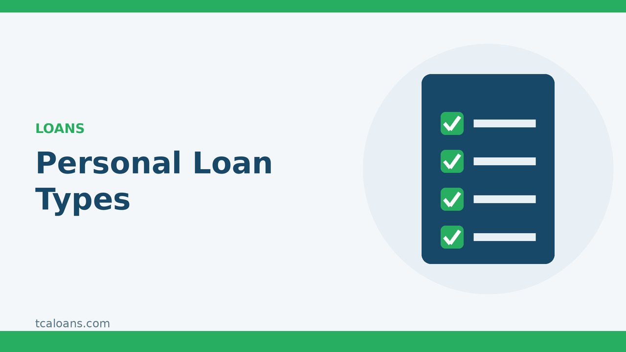 Personal Loan Types: TCALoans illustration