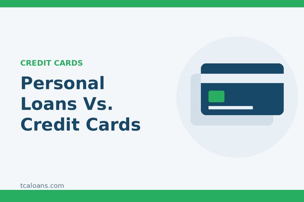 Personal Loans Vs. Credit Cards: TCALoans illustration