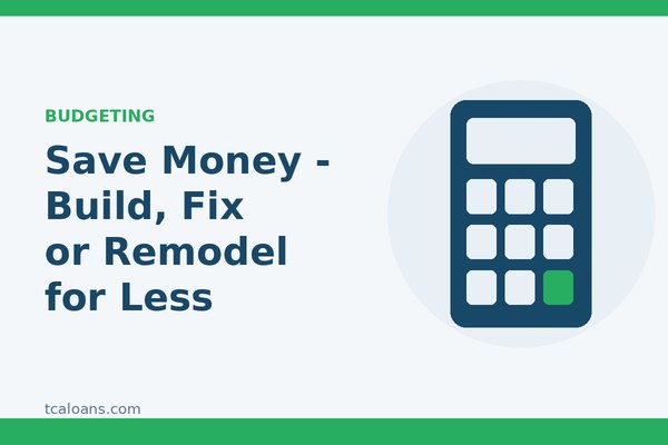 Save Money - Build, Fix or Remodel for Less: TCALoans illustration