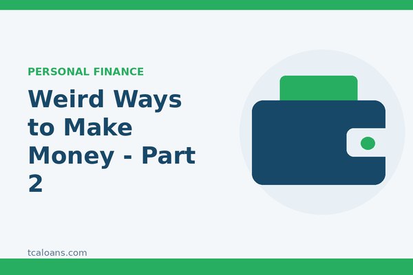 Weird Ways to Make Money - Part 2: TCALoans illustration
